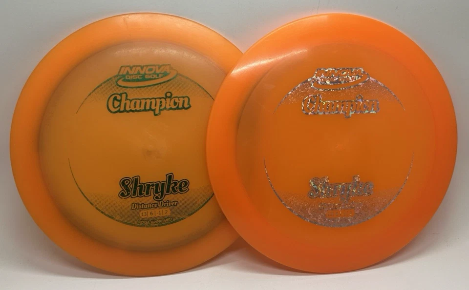 Lote de 2 controladores de distancia de golf Orange Innova Champion Shryke Disc, 169 g y 175 g Foto 1 de 4