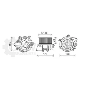 Ventilador interior AVA QUALITY REFRIGERATION Fiat Idea 1.4 16V Lancia Musa - Imagen 1 de 1