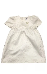 Disney Store Girl's Minnie Mouse Christmas-Party Dress -Ivory-Gold - Picture 1 of 7