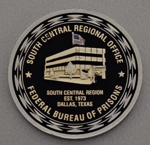 Federal Bureau of Prisons South Central Region, TX Challenge Coin - Bild 1 von 2