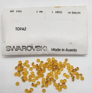 Factory Pack Swarovski Crystal Topaz 5mm Flat Bicone 5305 Beads; 720pc - Picture 1 of 3