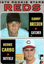 1970 Topps Reds 1970 Rookie Stars - Danny Breeden/Bernie Carbo Baseball Card