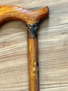 VINTAGE WOODEN HAND CARVED WALKING CANES STICK Painted - Picture 1 of 11