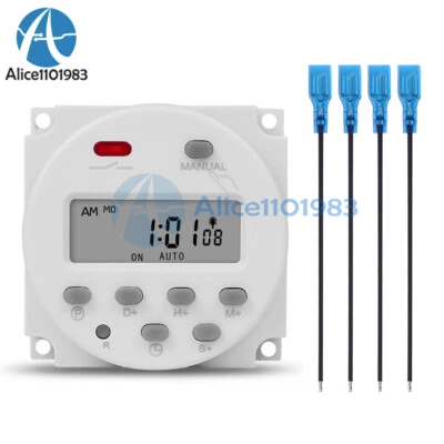 DC 12V 24V AC 110V CN101S Timer Switch Controller Automatic Cycle Timing Switch - Image 1 of 4