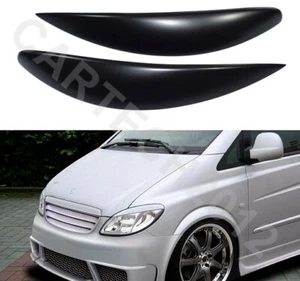 Headlight Eyebrow Eyelid Cover Mercedes VITO VIANO 2003-2009 prelift ABS PLASTIC - Picture 1 of 3