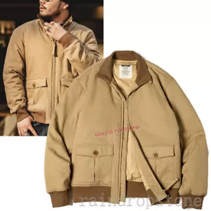 Winter Men's Cotton American Retro Casual Jacket Pilot Jacket Thick Coat - Picture 1 of 15