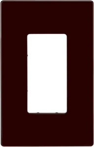 cooper wiring devices Mid-Size Polycarbonate 1-Gang Screwless Wall Plate, Brown - Picture 1 of 1