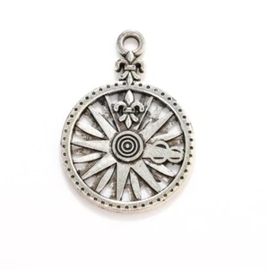 Blau 40 Stck. Kompass Charms zum Selbermachen Schmuckherstellung Anhänger Antik Silber - Bild 1 von 1