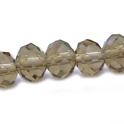 Glasperlen facettiert geschliffen 8x5mm rauchquarz 72 Perlen nenad-design - Bild 1 von 4