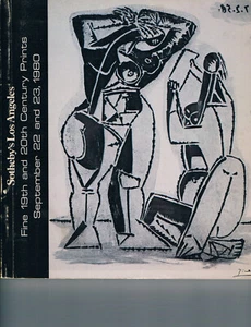 Sothebys Los Angeles - Fine 19th & 20thC Prints - Sept 22-23 1980 - Bild 1 von 1