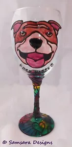 Staffordshire Bullterrier Staffy Wein Gin Bierglas Geburtstag Weihnachtsgeschenk - Bild 1 von 6