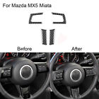 For Mazda Mx 5 Miata 2009 2015 Carbon Fiber Steering Wheel Decoration Cover Trim