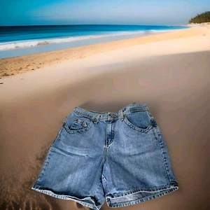 Faded Glory girls' jean shorts indigo blue size 14 - Picture 1 of 7