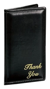 Risch 5000B BLACK THANK YOU, Pack of 6, Black Padded Guest Check Presente New - Picture 1 of 4