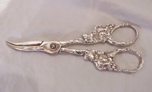 Antique American Sterling Silver Grape Shears 19th Century - Picture 1 of 3