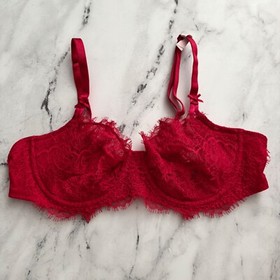 Victoria's Secret Nwt Dream Angels Unlined Uplift w/ Sling Red Lace Bra