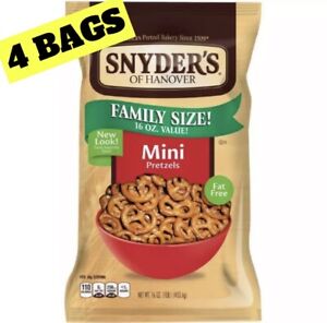 (4) Snyder's of Hanover Mini Pretzels, 16 Ounce, (Pack Of 4)