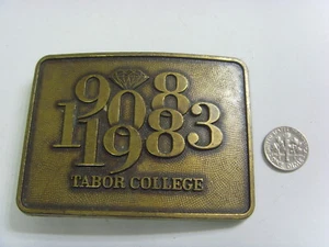 1908 - 1983 de colección menonita tabor colegio tono dorado hebilla cinturón 50754 - Imagen 1 de 6