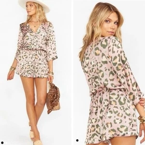 Show Me Your Mumu Walker Strampler Blush Rosa Olivgrün Gepard Print Gr. S - Bild 1 von 10