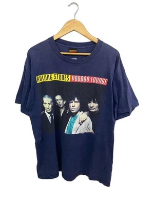 Camiseta Brockum 1994 Rolling Stones VOODOO LOUNGE XL Algodão Azul Marinho Usada - Imagem 1 de 4