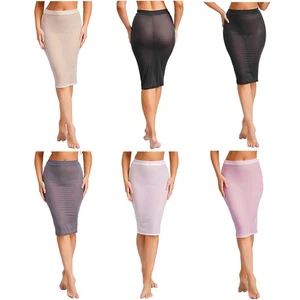 Damen Minirock Skinny Midirock Bikini Stretchig Transparent Seide Party Sexy - Bild 1 von 73