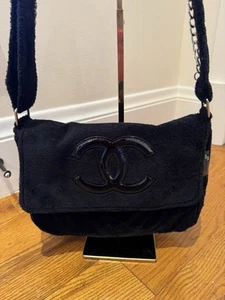 chanel precision bag All Black With Added Silver Chain . - Picture 1 of 5