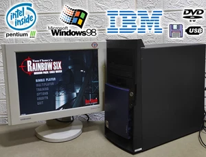 IBM NETVISTA Pentium 3 800 Windows 98 Retro Gaming PC Computer Vintage Floppy - Bild 1 von 24