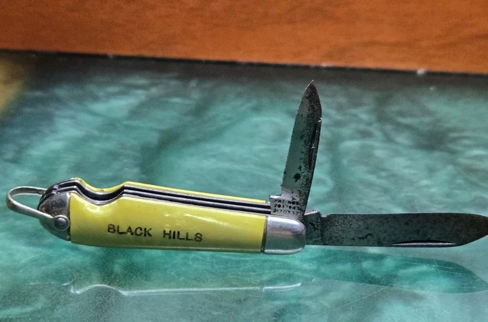 De colección. Cuchillo Hammer Brand Black Hills c1938-41 Imperial EE. UU. Mango de concha Prov. RI Foto 1 de 4