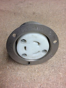 L6-20R Bryant Flanged Receptacle Metal Sleeve - Picture 1 of 1