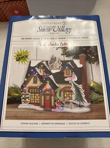 DEPT 56 THE GRINCH HOUSE Snow Village Christmas Lane 6011416 BRANDNEU IM KARTON - Bild 1 von 3