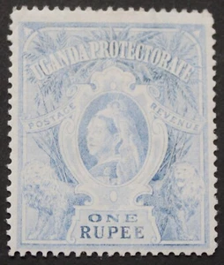 Uganda 1898 QV One Rupee (Dull Blue) SG 90 postfrisch - Bild 1 von 1