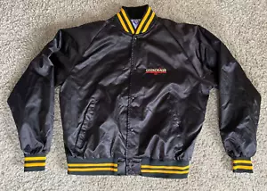 Vintage Herren Goldschlager 107 schwarz Nylon Bombermantel Jacke Größe Large - Bild 1 von 5
