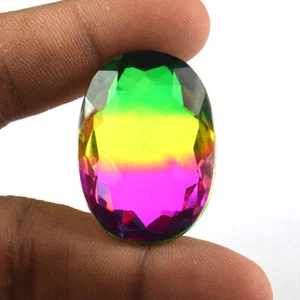 96.05 Ct Multi-Color Tourmaline Oval Cut Shape Loose Gemstone - Picture 1 of 4