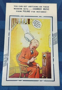 Bamforth Cómic Postal Años 30 Radio Inalámbrico Conjunto Cámara Olla MÚSICA DE CÁMARA Nº 92 - Imagen 1 de 2