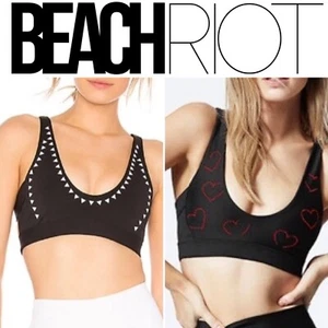 Beach Riot Black Sport Bra Maya XS MSRP $92 - Picture 1 of 13
