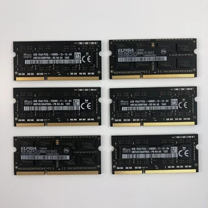 Lot of 6x 4GB DDR3 iMac RAM ELPIDA/HYNIX 12800s 14900s PC3 PC3L SO-DIMM - Picture 1 of 2