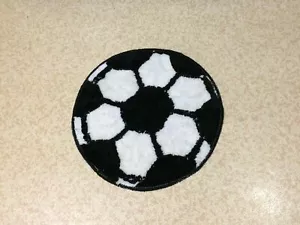 Soccer Ball Shaped Accent Throw Rug Sport Game Kids Room Bath Decor