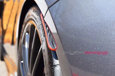 Mercedes CLA Red Stripe Carbon Fibre Rear Splash Guards - CLA Class W117 AMG - Image 1 of 4