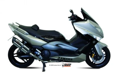 Scarico Completo MIVV Suono Acciaio inox per Yamaha T-Max 500 2008 > 2011 - Immagine 1 di 3