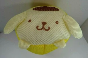 Pompompurin Yellow Puppy Dog Pillow Plush 12" Laying Waffle Weave Sanrio - Picture 1 of 6