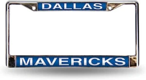 Dallas Mavericks NBA Chrome Metal Laser Cut License Plate Frame - Picture 1 of 6