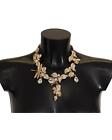 Dolce & Gabbana Floral Sicily Crystal Statement Necklace  -  Necklaces  - Gold