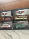 4 X Vintage Dicast Model Classic  Coaches Atlas Editions Collections Bnib