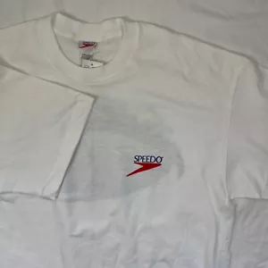 NOS Vintage Speedo Graphic Logo Surf Aquatic Tee T-Shirt Herren XL USA 90s Ocean - Bild 1 von 9