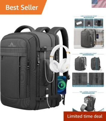 Mochila de viaje de negocios para computadoras portátiles de 17 pulgadas - Solución eficiente y conocedora de la tecnología Foto 1 de 4