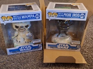 2 Funko POP! Star Wars Echo Base Wampa 372 Probe Droid 375 Amazon Exclusive NIB - Picture 1 of 8