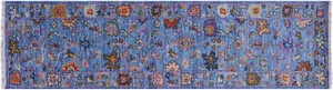2' 8"" x 10' 5"" Läufer handgeknüpfter türkischer Oushak Wollteppich - Q19342 - Bild 1 von 7