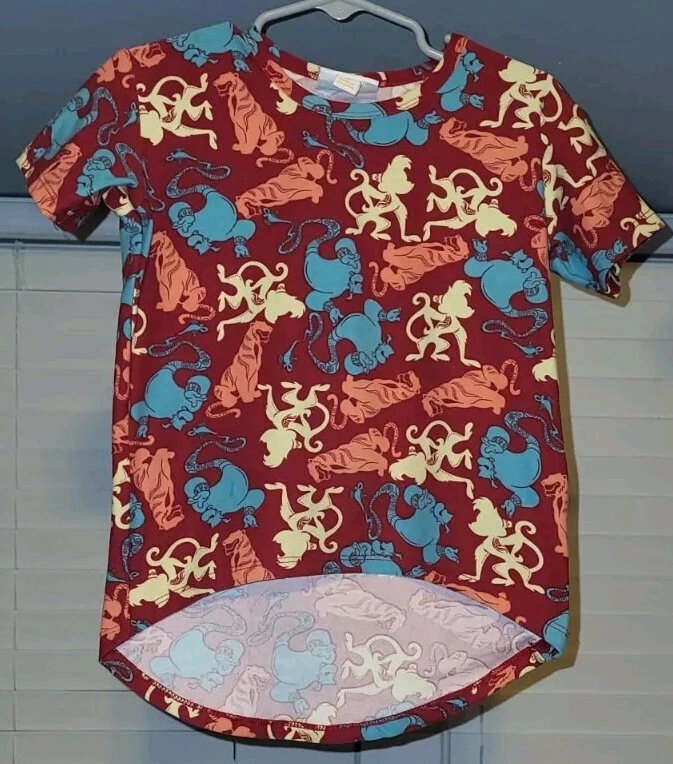 Camisa Aladdin Lularoe Talla 2 Niña Pequeña Roja Amarilla Azul Foto 1 de 2