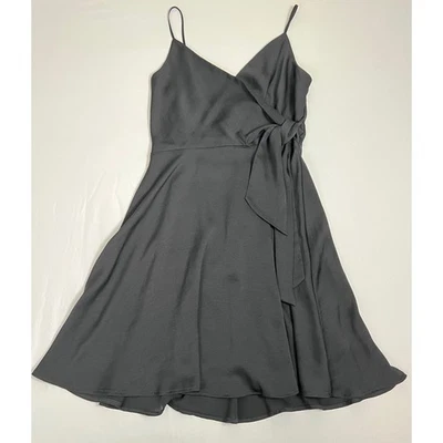 Express Women's Medium Black Wrap Dress Spaghetti Strap Mini Dress Holiday NYE - Image 1 of 4