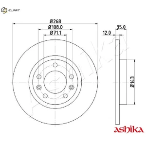 2x BRAKE DISC 61-00-0408 FOR PEUGEOT RIFTER 3008/SUV 308/SW/II/Van 508 OPEL - Picture 1 of 9